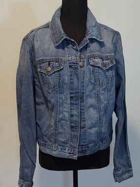 Old Navy Medium Blue Denim Trucker Jacket